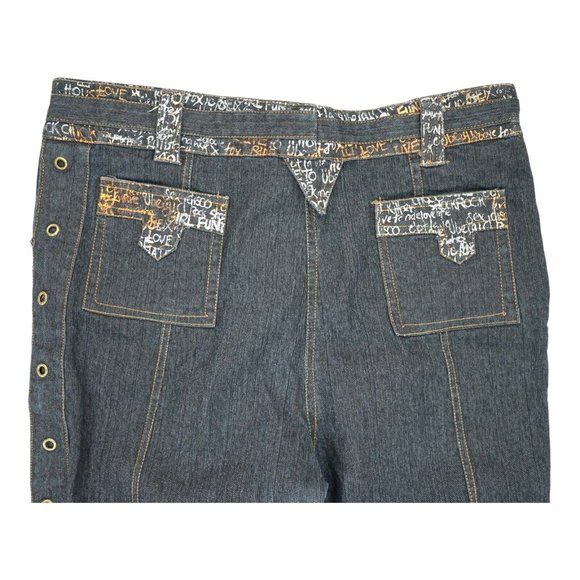 Erica Brooke Collection Stretch Women's Black Jeans Side Slats and Holes 22 Plus - Picture 7 of 7